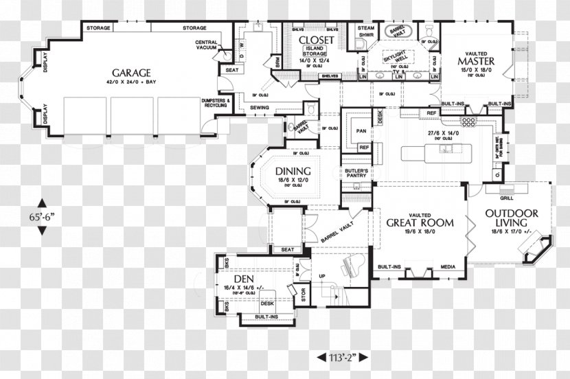Floor Plan House Architecture - Area Transparent PNG