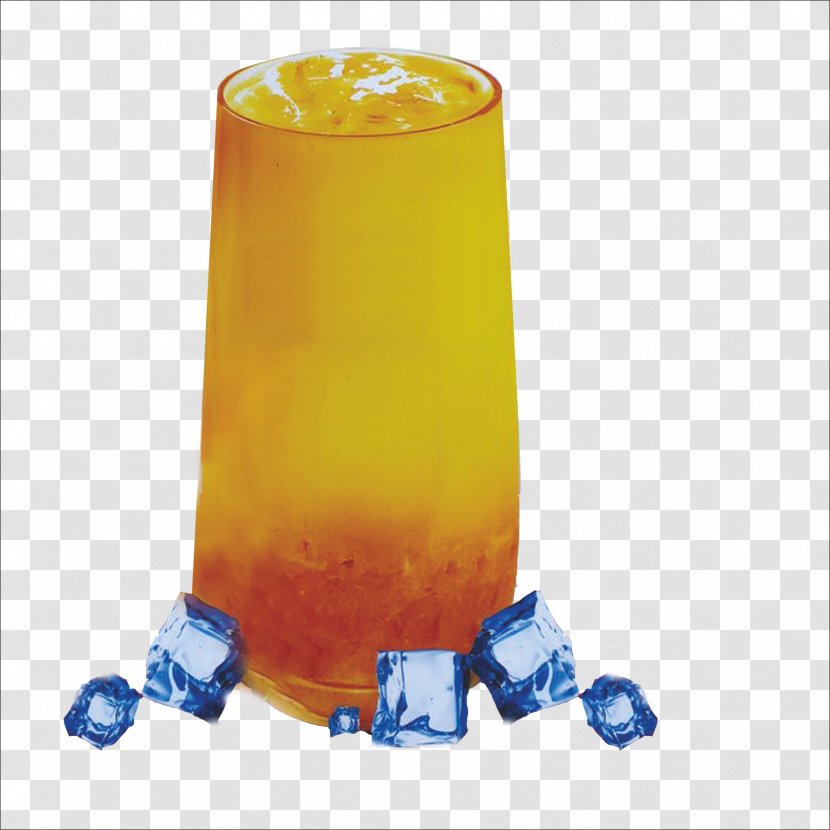 Orange Juice Cocktail Lemonade - Ice Cubes Transparent PNG