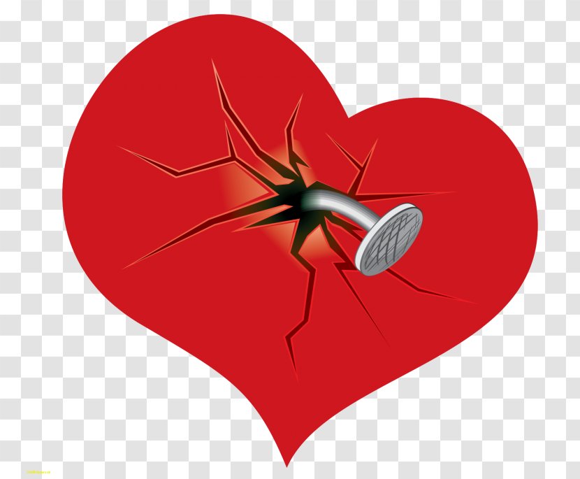 Broken Heart Clip Art - Silhouette Transparent PNG