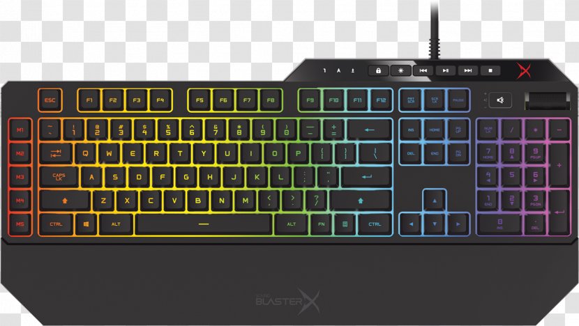 Computer Keyboard Mouse Creative Technology Sound BlasterX Vanguard K08 Gaming Keypad Laptop - Input Device Transparent PNG