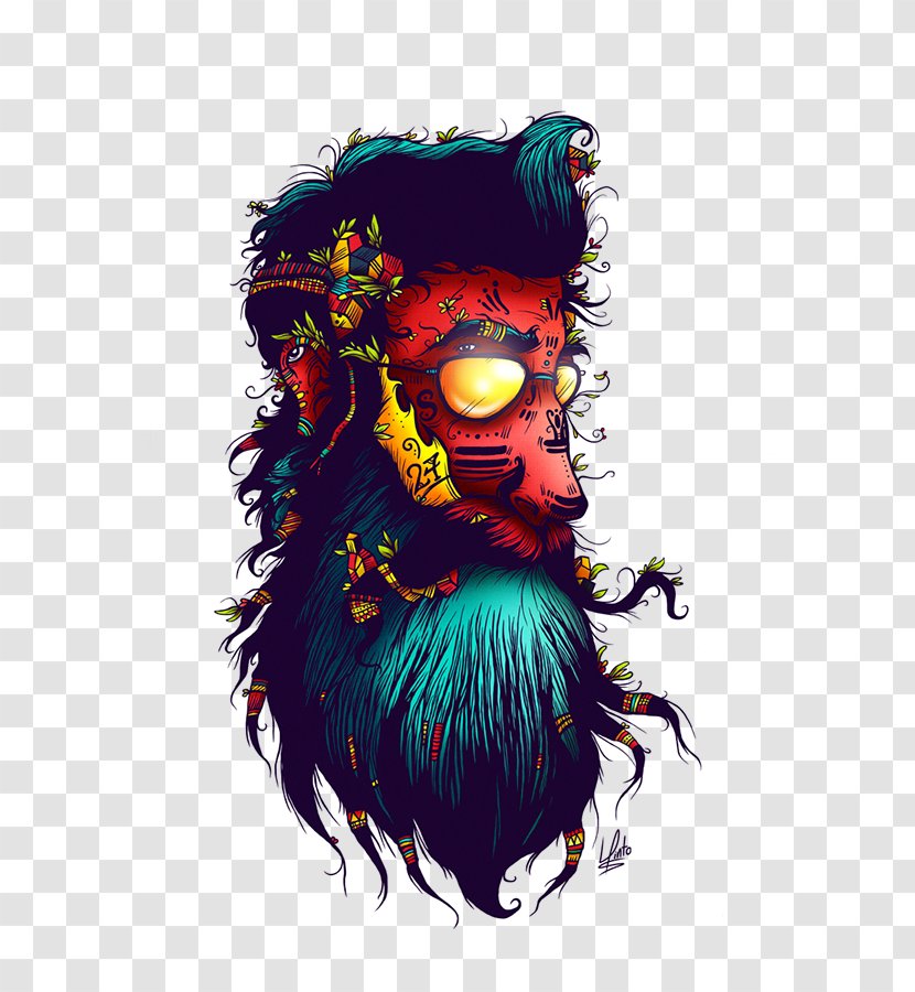 Digital Art Graphic Design - Mythical Creature - Creative Beard Transparent PNG