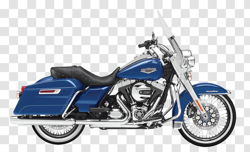Harley-Davidson Road King Motorcycle CVO Touring - Softail - Blue Transparent PNG