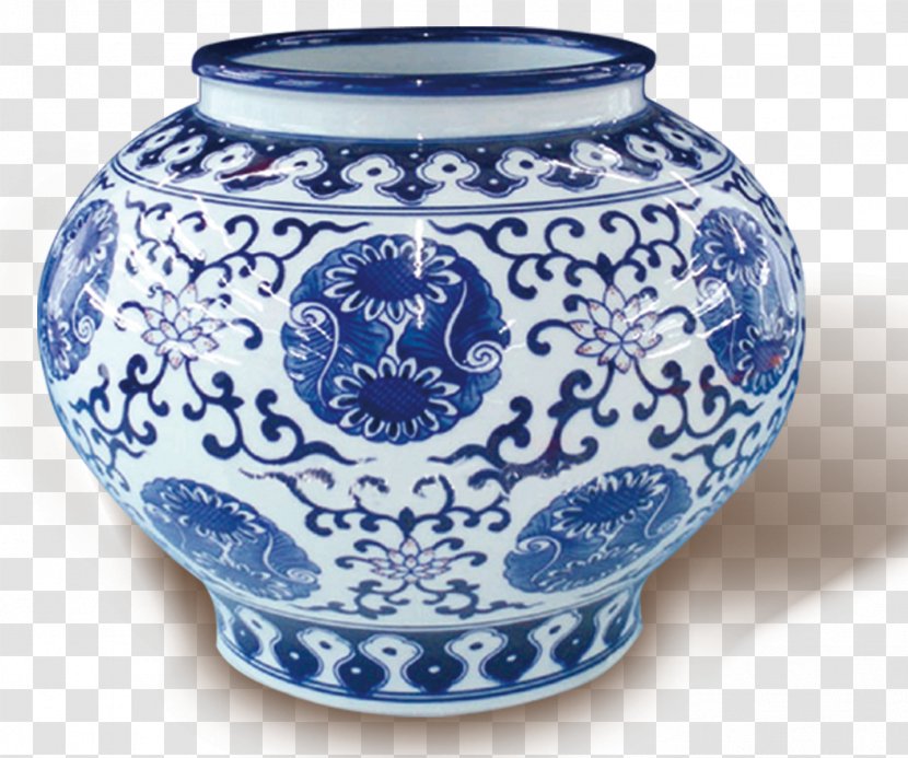 Blue And White Pottery Porcelain Chinoiserie - Material - Pattern Altar Transparent PNG