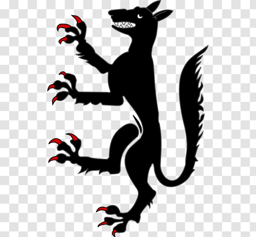 Wolves In Heraldry Jon Snow Coat Of Arms Figura - Mythical Creature - Dog Like Mammal Transparent PNG