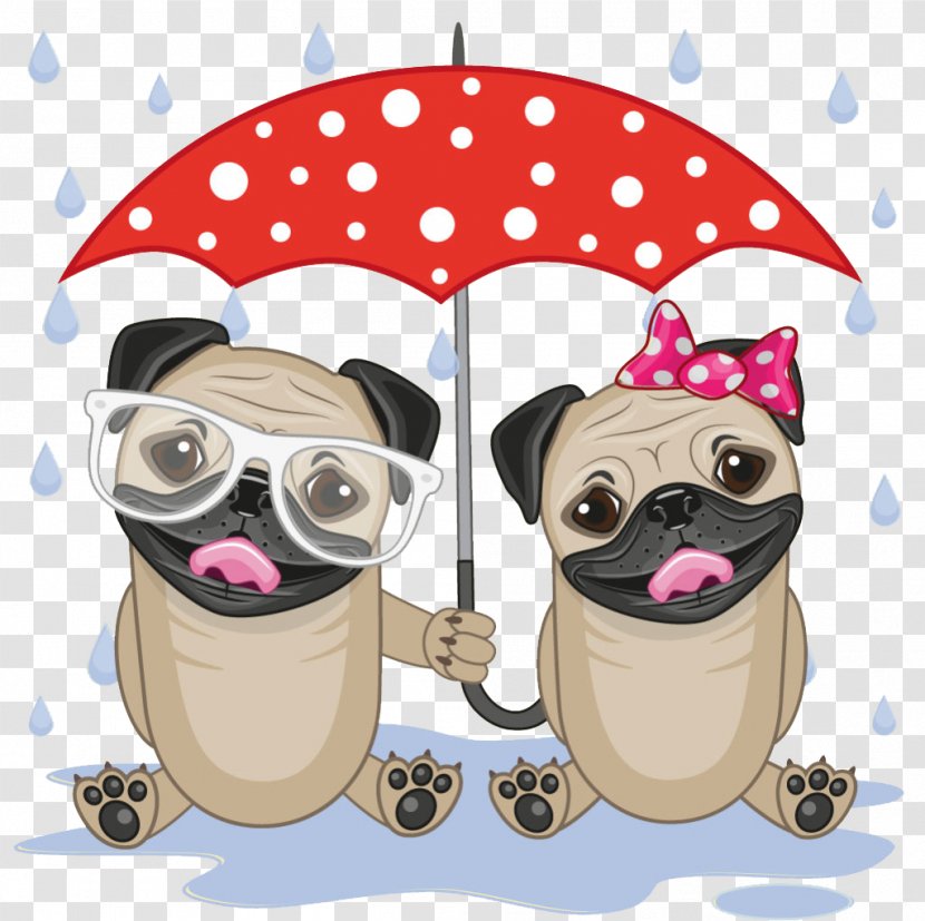 Cartoon Cuteness Umbrella Clip Art - Dog - Hand Painted Sand Transparent PNG