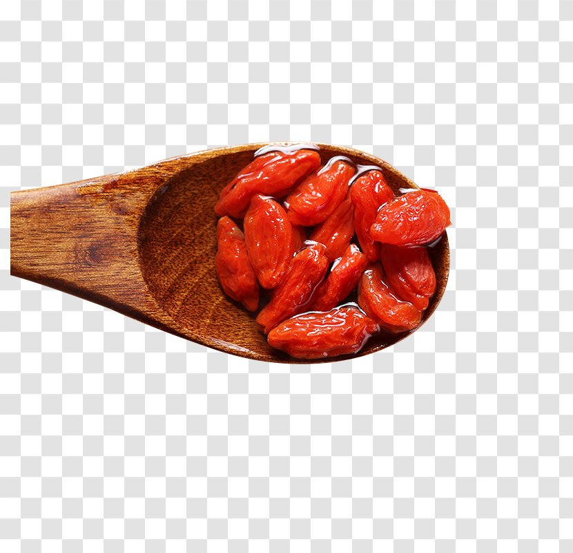 Lycium Chinense Matrimony Vine Compendium Of Materia Medica Shennong Ben Cao Jing - Health Wolfberry Wooden Spoon Transparent PNG