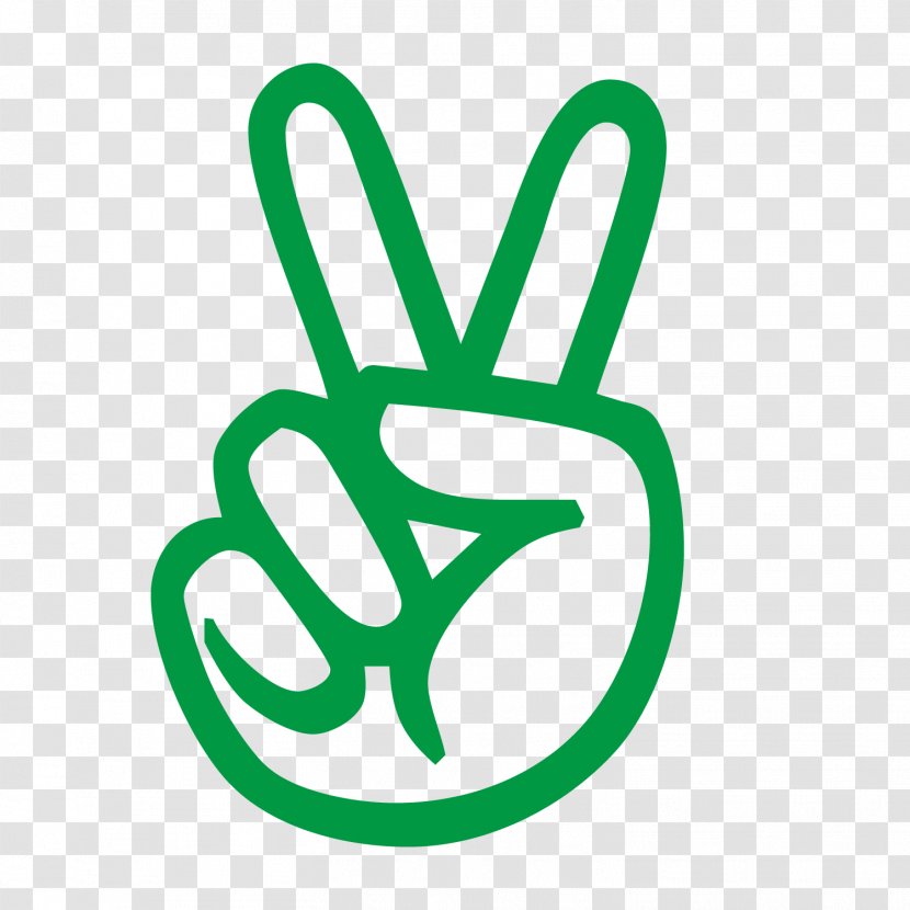 Peace Symbols Hand V Sign - Gfycat - Green Yes Gesture Vector Material Transparent PNG