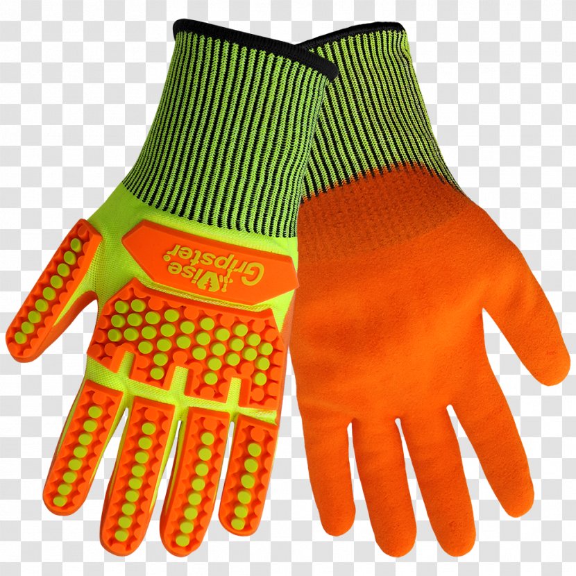 Cycling Glove Nitrile Rubber High-visibility Clothing - Safety - Cutresistant Gloves Transparent PNG