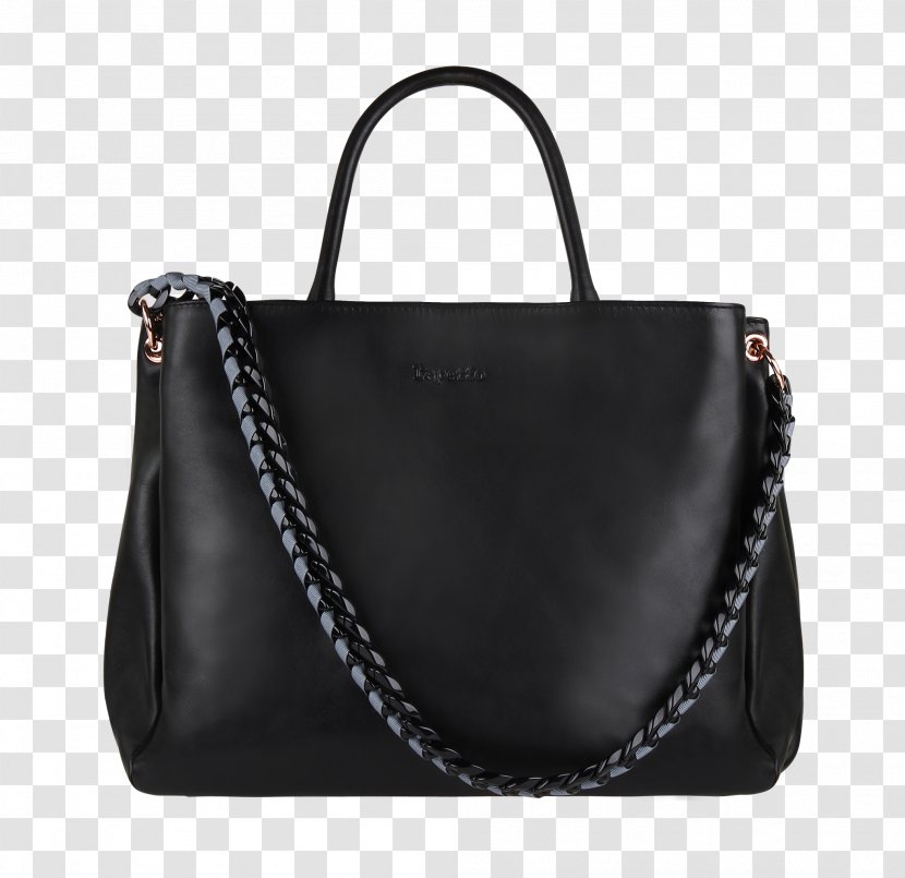Handbag Tote Bag Leather Messenger Bags - Black Transparent PNG