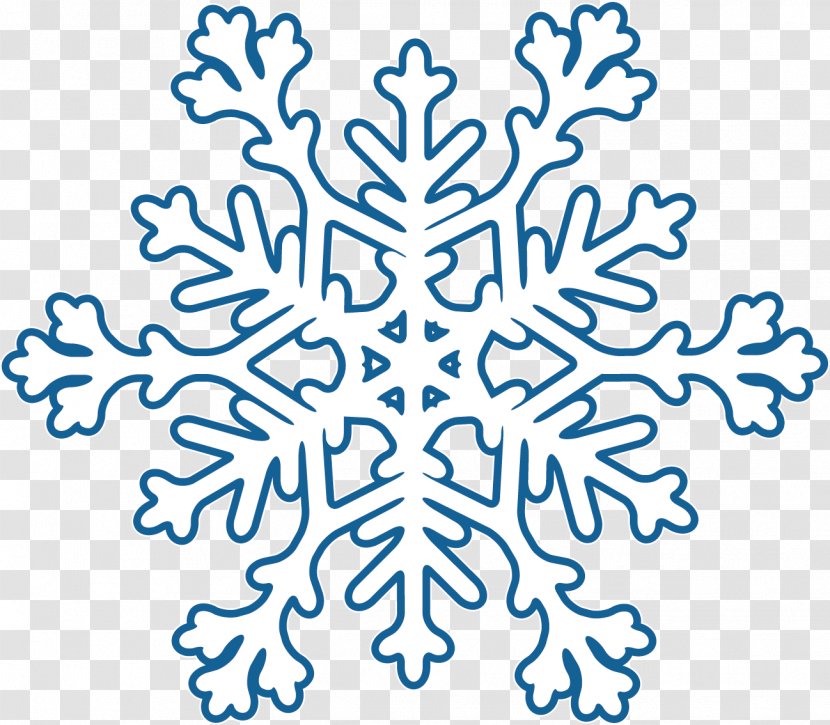 Snowflake Winter - Line Art - Creative Blue Transparent PNG
