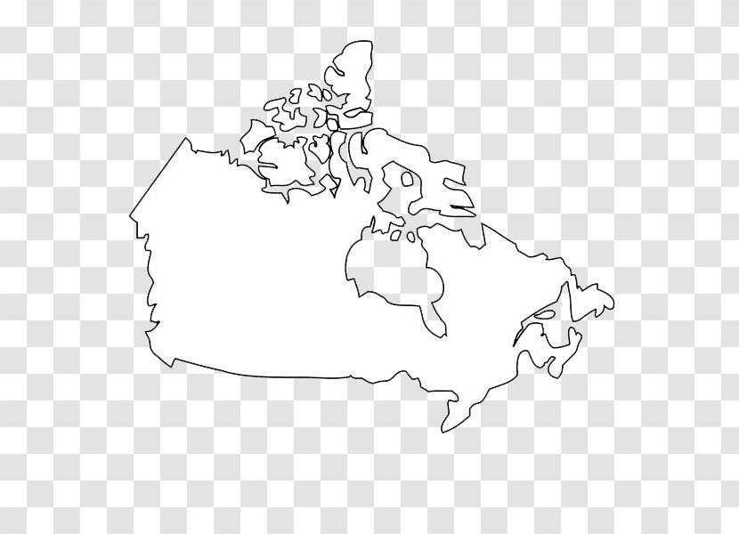 Flag Of Canada Map Black And White - Mechanized Infantry Brigade - Lines Transparent PNG