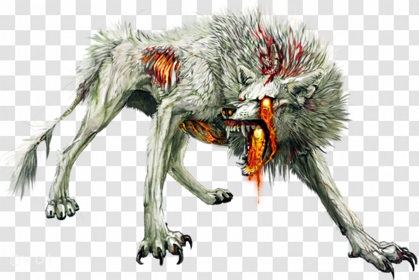 Gray Wolf Basior Werewolf Pack Akela - Watercolor Transparent PNG