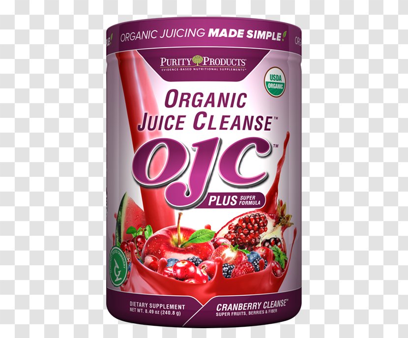 Juice Fasting Organic Food Detoxification Smoothie - Coldpressed - Cranberry Transparent PNG