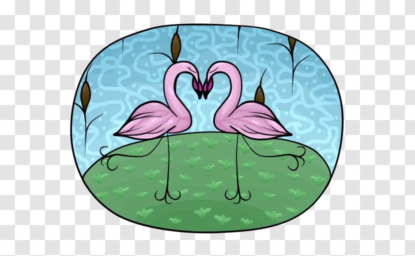 Water Bird Vertebrate Green - Flamingos Transparent PNG