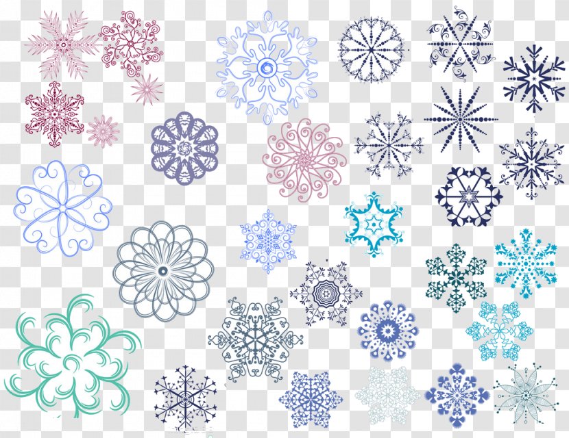 Snowflake Template Pattern - Blue Transparent PNG