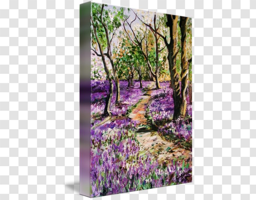 English Lavender Gallery Wrap Painting Art Canvas - Violet - Forest Watercolor Transparent PNG