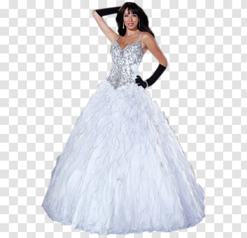 Wedding Dress Bride Woman White - Watercolor - Glamor Transparent PNG