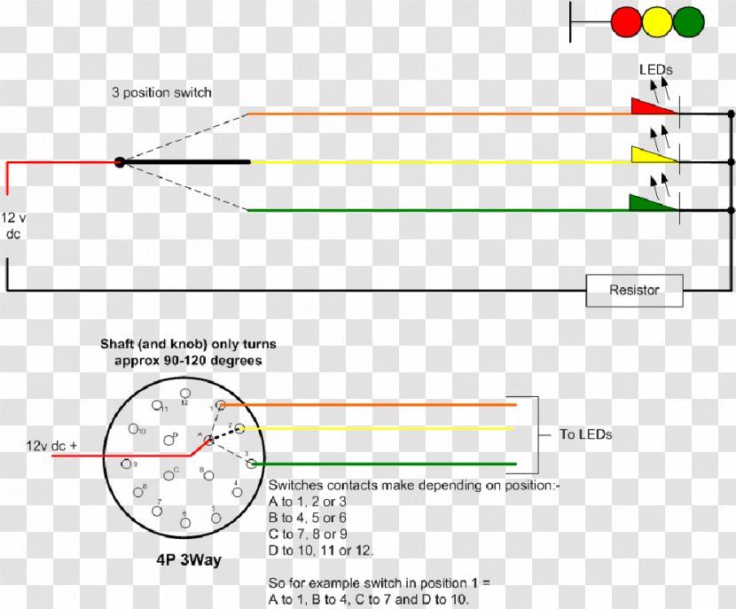 Rotary Switch Wiring Diagram Electrical Wires & Cable Switches - Pignout Transparent PNG