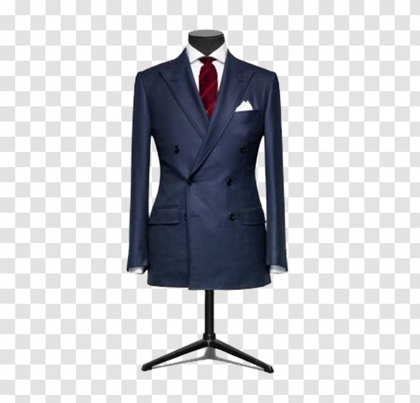 Suit Double-breasted Navy Blue Single-breasted Tailor Transparent PNG