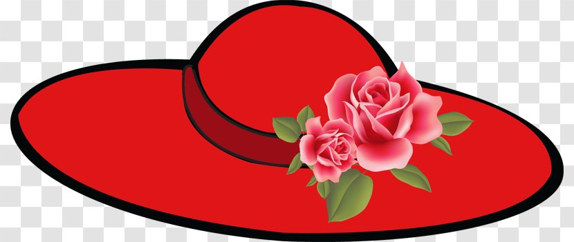 Red Hat Society Woman Cap Clip Art - Rose - Sun Clipart Transparent PNG