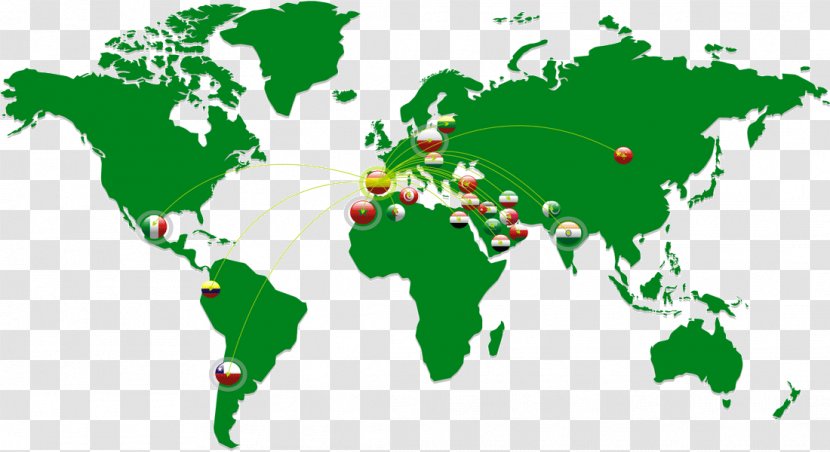 Globe World Map - Tree - European Flower Vine Transparent PNG