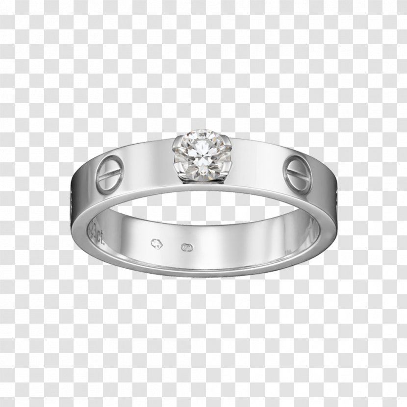 Cartier Wedding Ring Engagement Jewellery - Gold Transparent PNG
