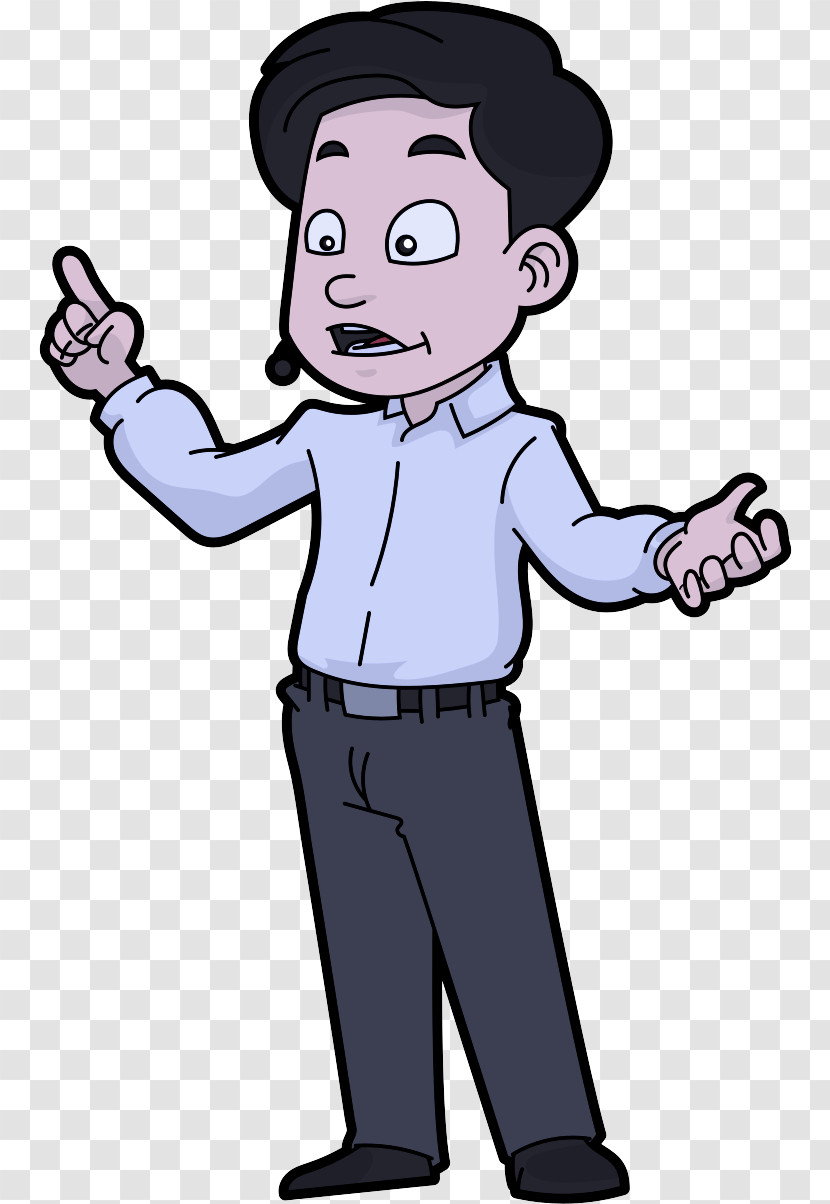 Cartoon Finger Gesture Thumb Pleased Transparent PNG