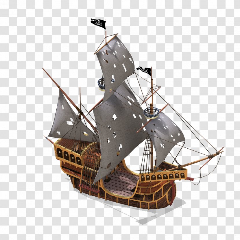 Caravel Galleon Carrack Fluyt Brigantine - Firstrate - Pirates Of The Caribbean Ship Transparent PNG