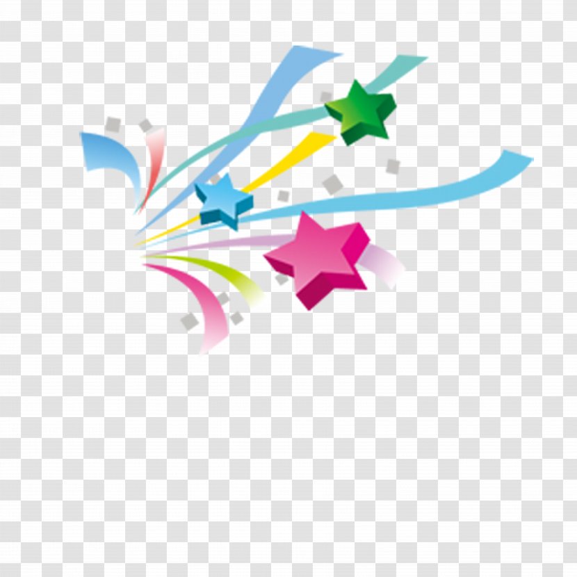 Clip Art - Data - Star Streamer Transparent PNG