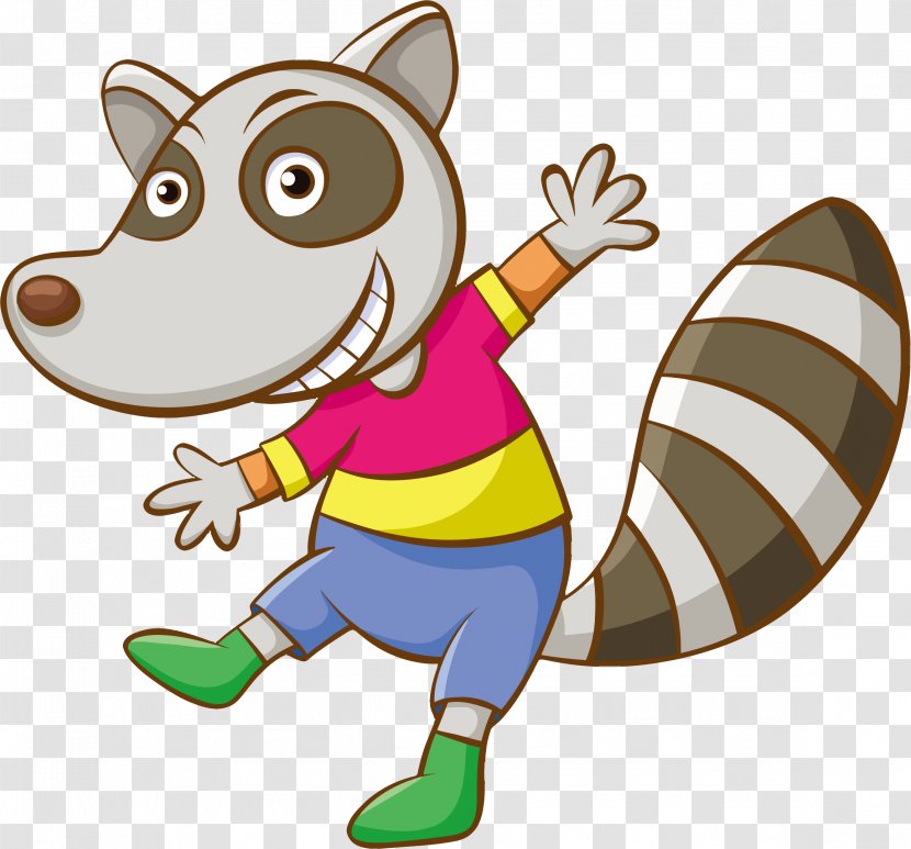 Raccoon Cartoon - Tail - Animals Transparent PNG
