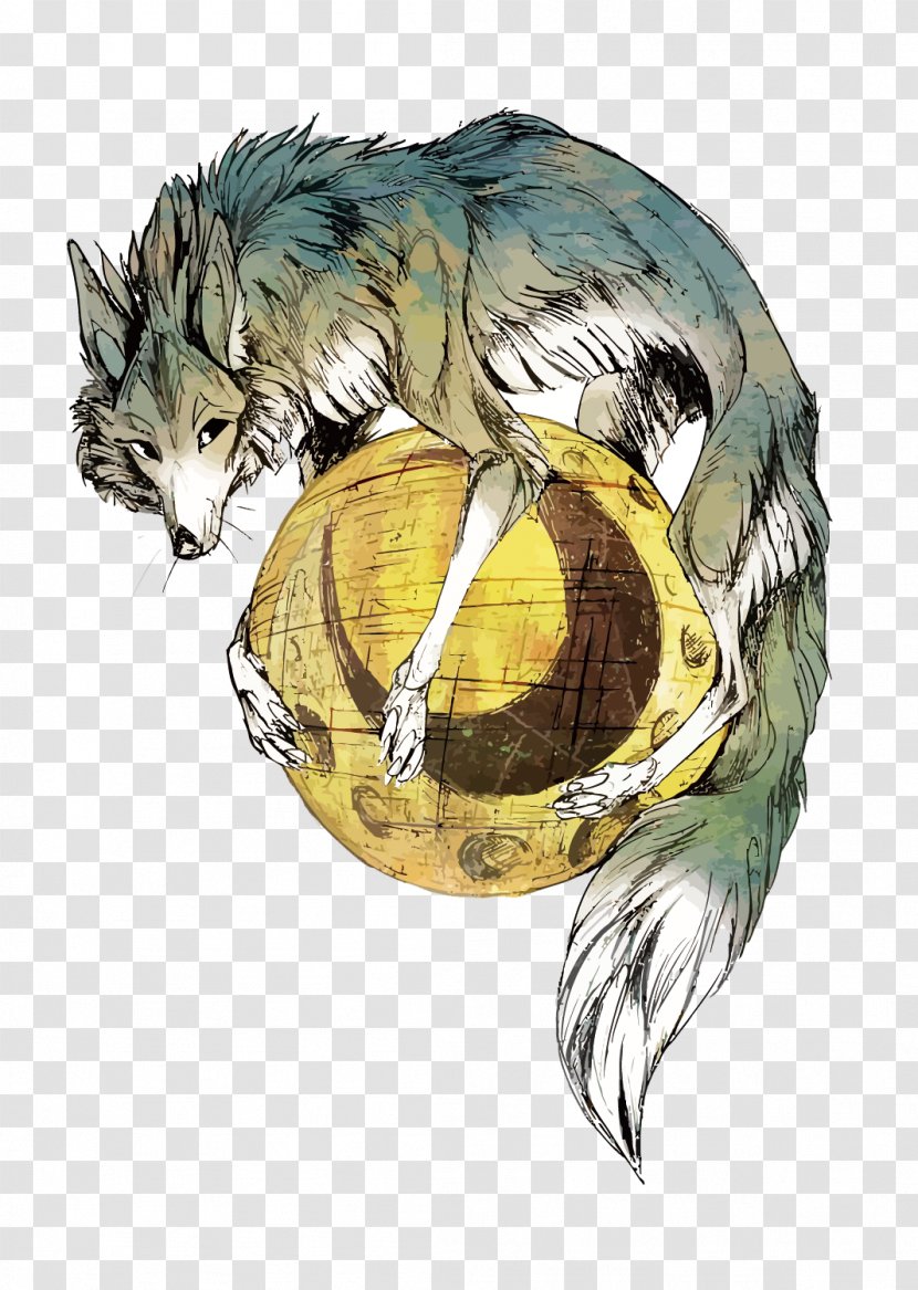 Gray Wolf Whiskers Illustration - Fictional Character - Vector And Month Transparent PNG