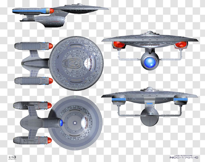Ambassador Class Starship Star Trek United Federation Of Planets Enterprise - Propeller Transparent PNG