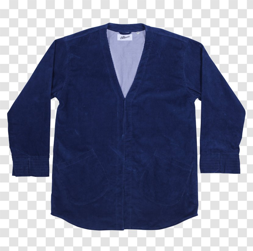 Sleeve Jacket Outerwear Button Barnes & Noble - Cobalt Blue Transparent PNG