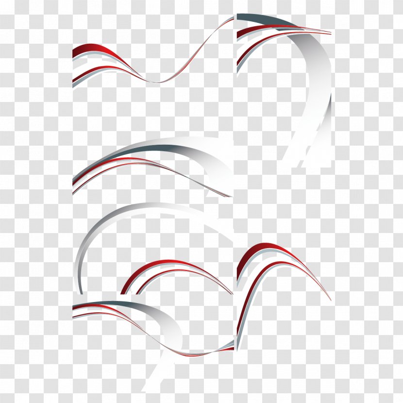 Designer - Heart - Wavy Lines Transparent PNG