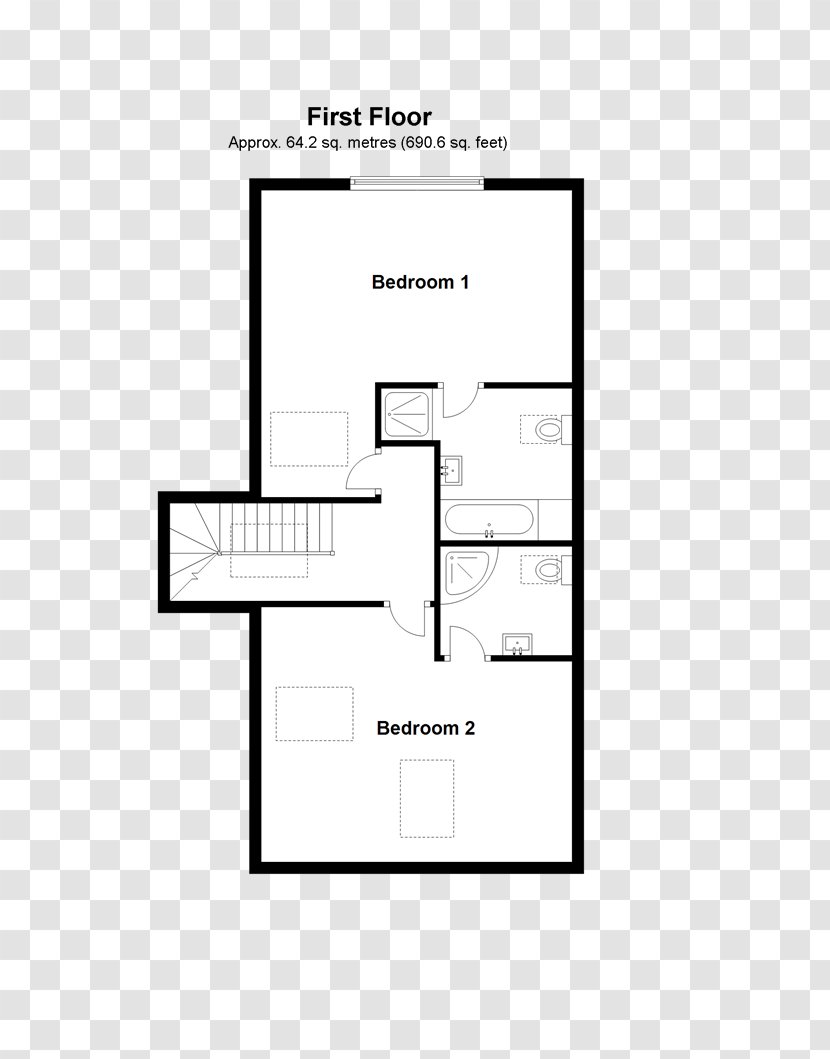 PH1 1GZ Ross Avenue Apartment Floor Plan - Bedroom - South Benfleet Transparent PNG