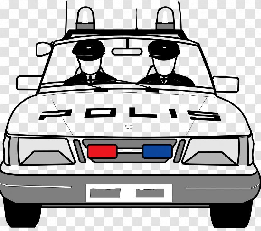 Police Car Drawing Officer - Saab 900 Cliparts Transparent PNG