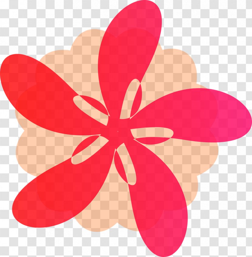 Magenta Flowering Plant Clip Art - Flower Pental Transparent PNG