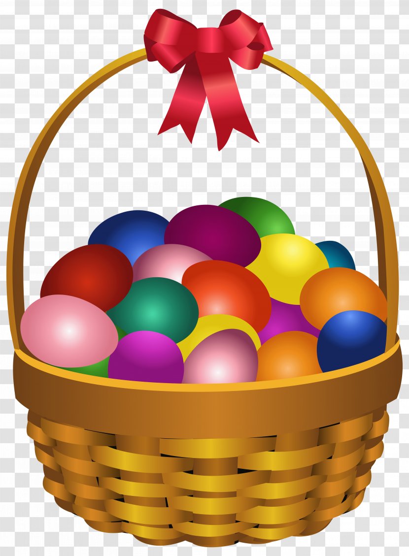 Easter Bunny Red Egg Basket Clip Art - Fruit Transparent PNG