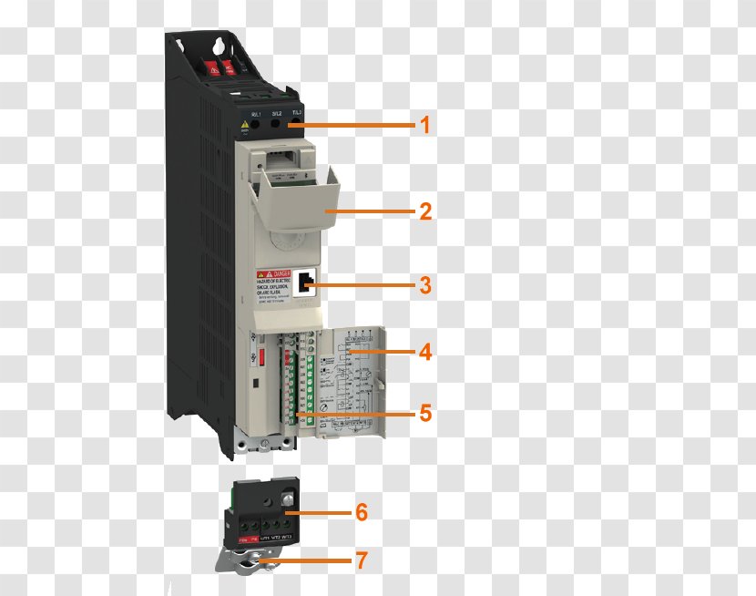 Circuit Breaker Variable Frequency & Adjustable Speed Drives Schneider Electric Changer Adjustable-speed Drive - Machine - Scrip Transparent PNG