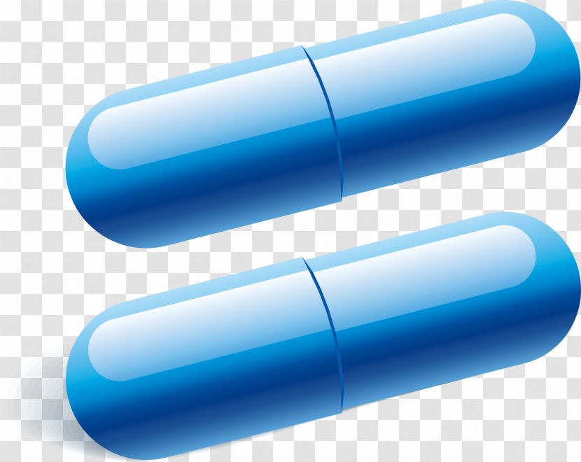 Cylinder Tablet - Pill - Blue Pills Transparent PNG