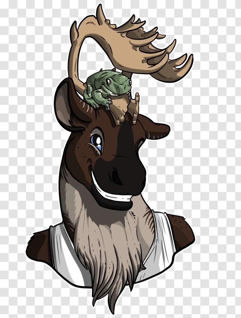 Reindeer Horse Cattle Illustration Mammal Transparent PNG