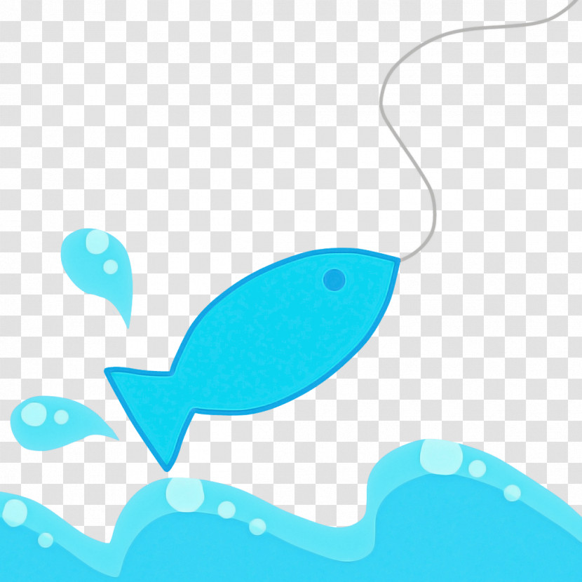 Fish Turquoise Meter Water Line Transparent PNG