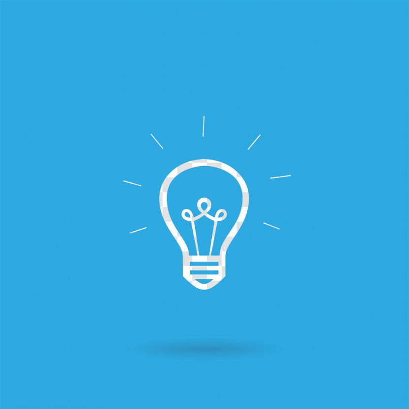 Creative 4cast Logo Text Font - Blue Background Light Bulb Transparent PNG