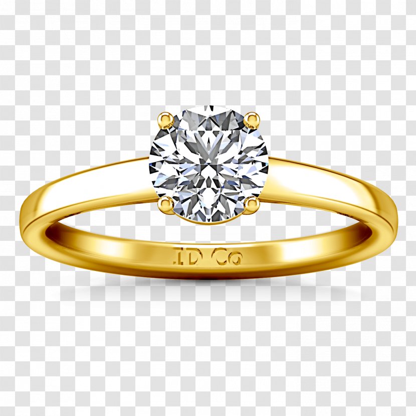 Diamond Engagement Ring Solitaire Jewellery - Platinum Transparent PNG