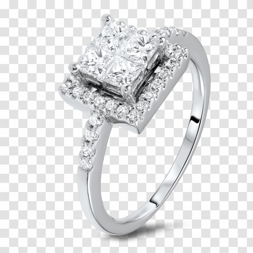 Diamond Cut Ring Brilliant Princess - Rings Transparent PNG