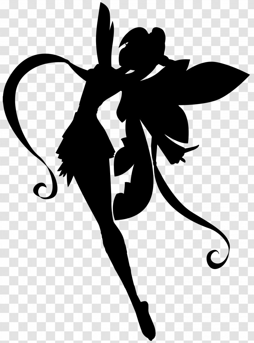 Silhouette Fairy Clip Art - Fictional Character - Sillhouette Transparent PNG