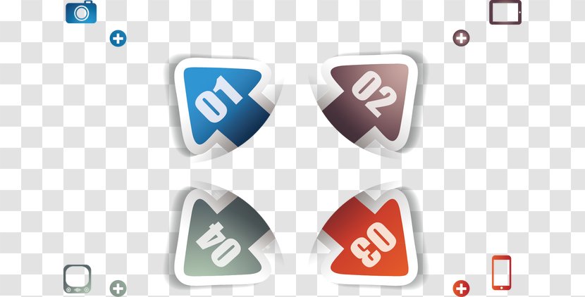 Infographic Icon - Number - Arrow Box Transparent PNG