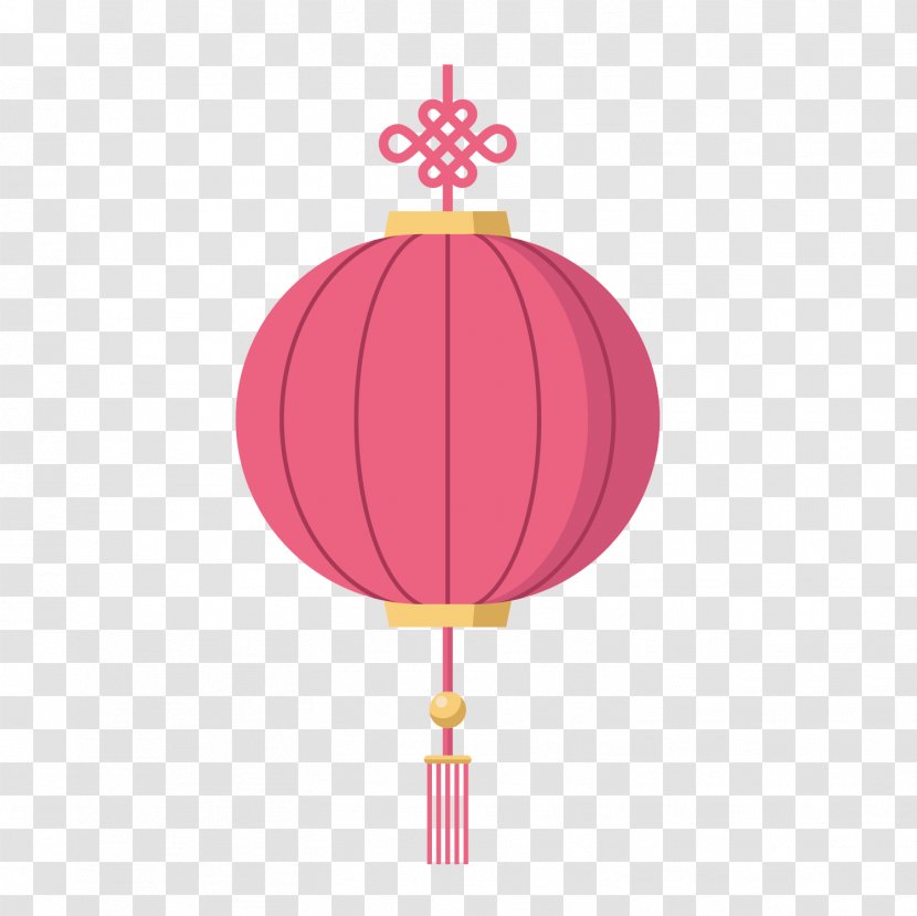 Vector Red Hand-painted Mid Autumn Festival Lantern - Computer Graphics Transparent PNG