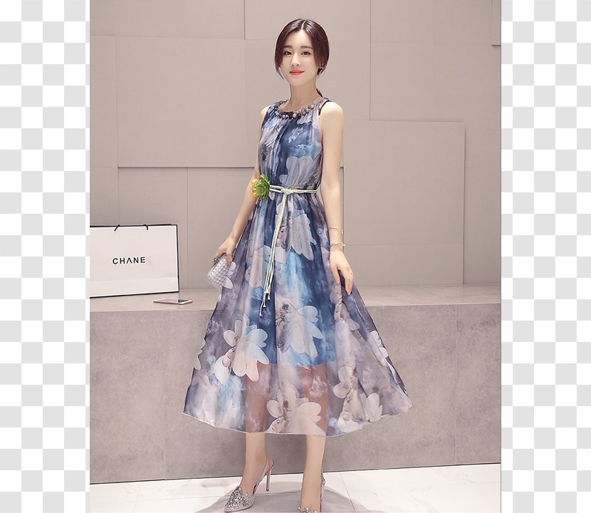 ワンピース Dress Chiffon Resort Fashion - Flower Transparent PNG