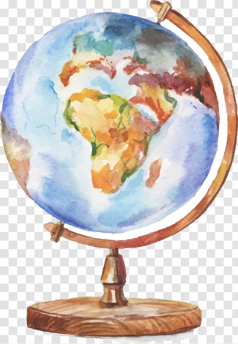 Globe Watercolor Painting Drawing Illustration - Istock Transparent PNG